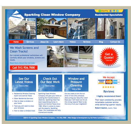 Sparkling Clean web site