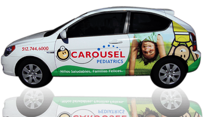 Carousel Pediatrics mobile branding